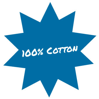 100% cotton logo