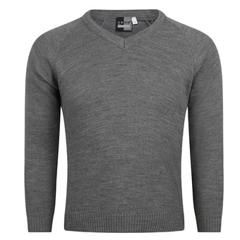 girls grey school jumper v neck