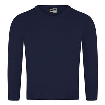 girls navy school jumper v neck