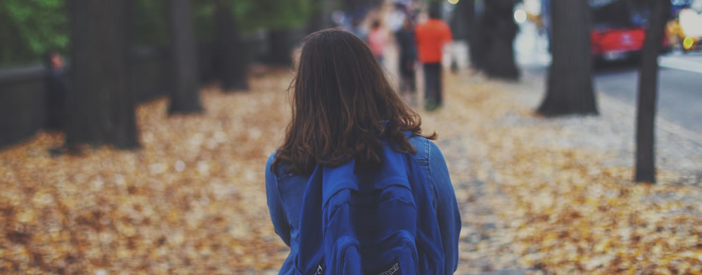 school walk autumn